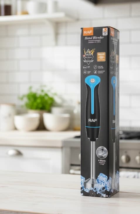 RAF Hand Blender Stylish and Modern Design for Kitchen Enthusiasts and Chefs Seeking Efficiency and Comfort