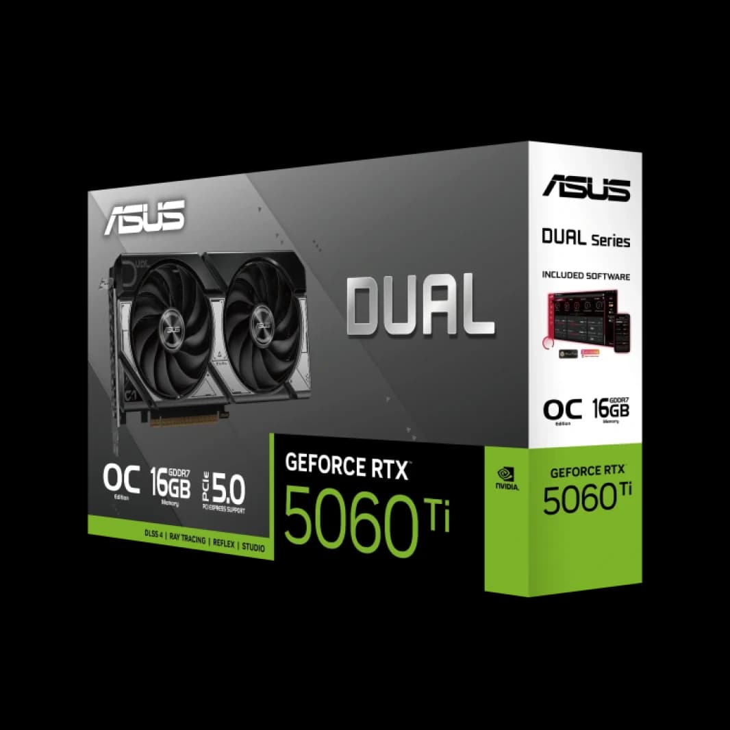 ASUS Dual GeForce RTX 5060 Ti 16GB OC Edition GDDR7 Graphics Card