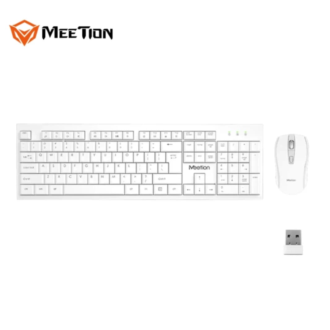 MEETION MT-C4120 Little Wireless Keyboard & Mouse Combo – White