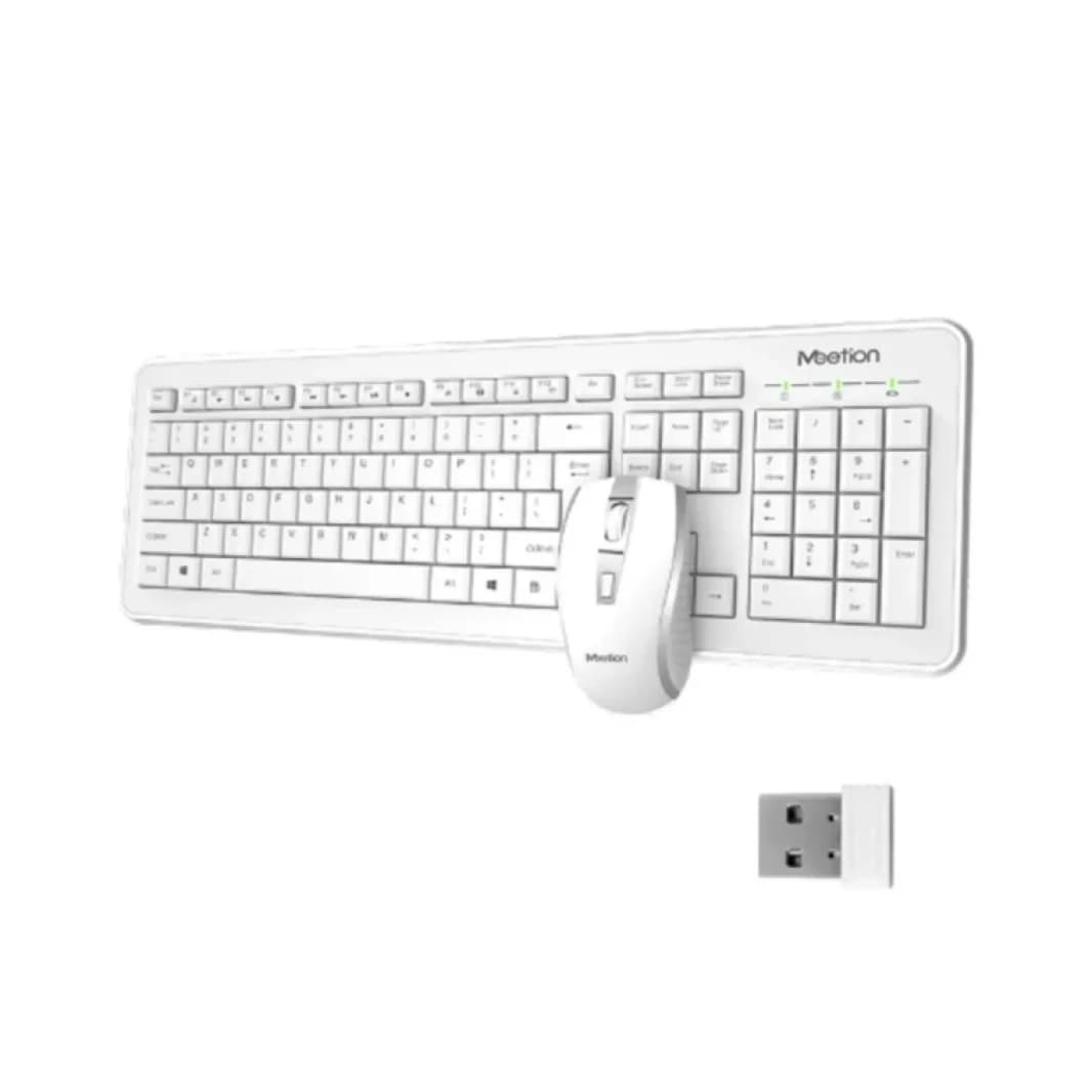 MEETION MT-C4120 Little Wireless Keyboard & Mouse Combo – White