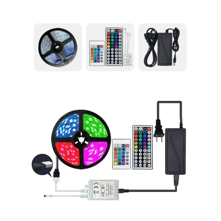 5050 RGB LED Light Strip Set with Smart App Control