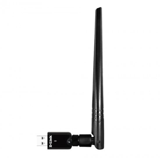 D-LINK DWA-172 AC600 Dual Band USB Adapter – 2.4/5GHz, External Antenna, MU-MIMO, Long-Range Coverage, Secure & Fast Wireless Connectivity