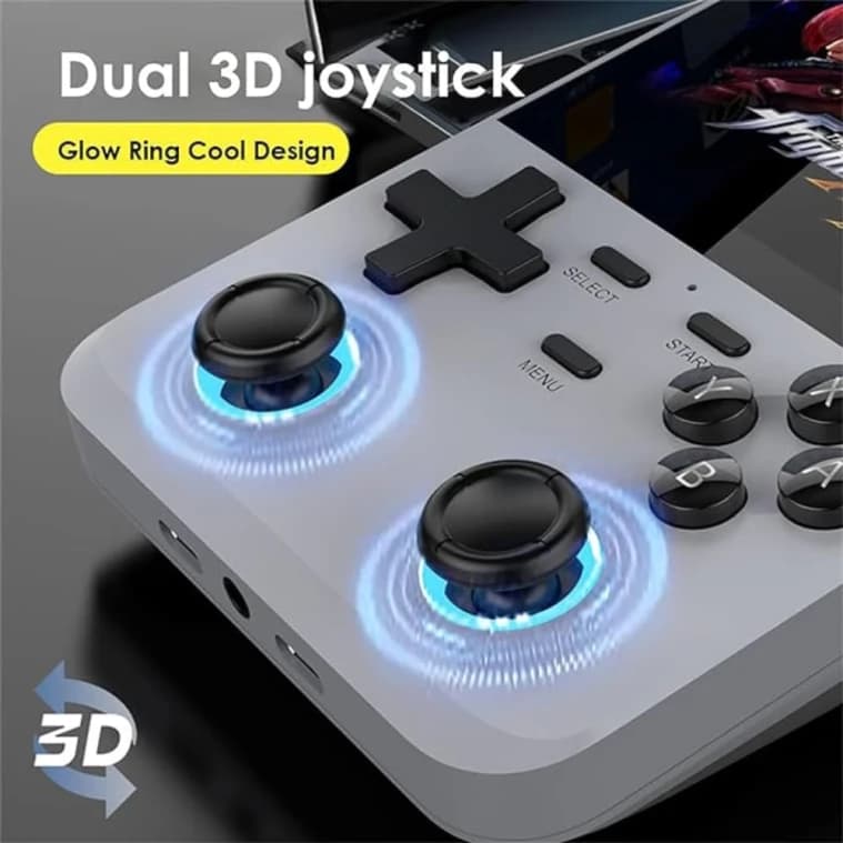 D-007 Handheld Video Game Console, 3.5-Inch Screen, 128GB, 10,000 Games