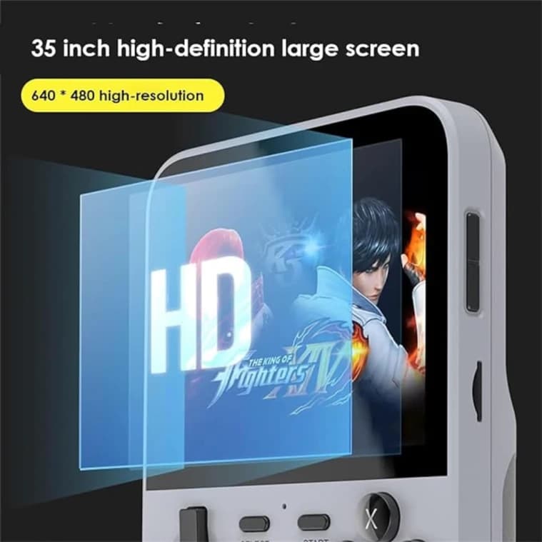 D-007 Handheld Video Game Console, 3.5-Inch Screen, 128GB, 10,000 Games