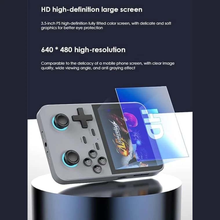 D-007 Handheld Video Game Console, 3.5-Inch Screen, 128GB, 10,000 Games