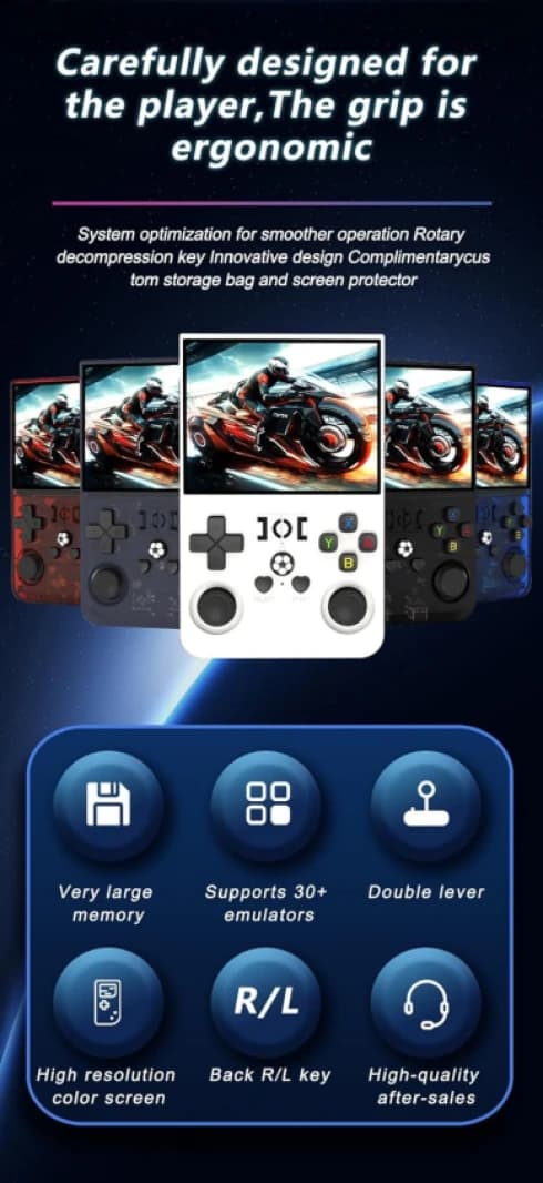 2025 R36 Pro 3.5-inch IPS Handheld Game Console, 128GB, 18000+ Games, 4000mAh