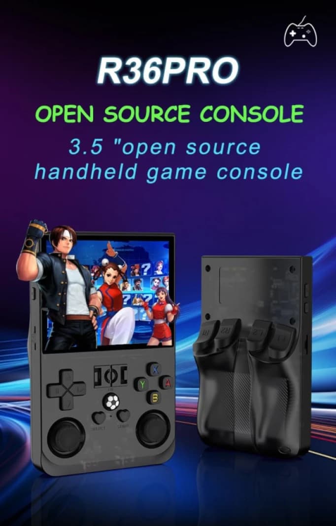 2025 R36 Pro 3.5-inch IPS Handheld Game Console, 128GB, 18000+ Games, 4000mAh