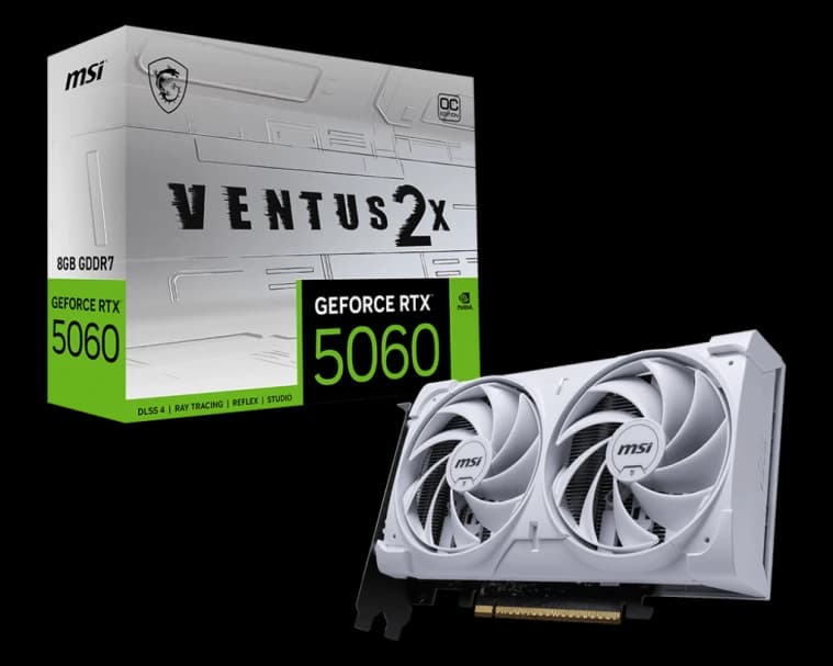 MSI GeForce RTX 5060 8G VENTUS 2X OC - White