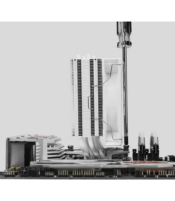 Deepcool AG400 ARGB Single Tower 120MM CPU Air Cooler (White)
