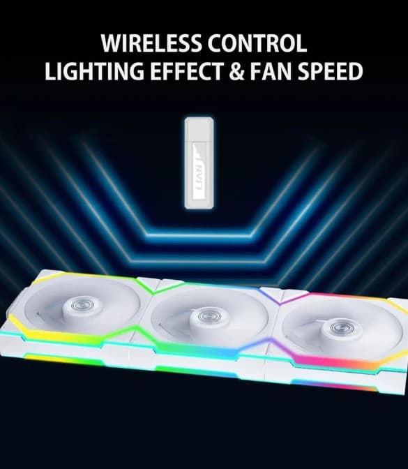 Lian Li UNI Fan SL - Wireless 120 - Triple Pack - ARGB Fan - WHITE