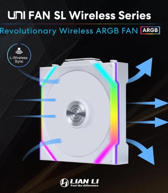 Lian Li UNI Fan SL - Wireless 120 - Triple Pack - ARGB Fan - WHITE