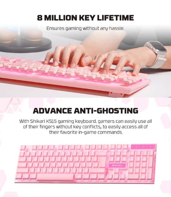 Fantech P51 All In One PC Gaming Set - Pink