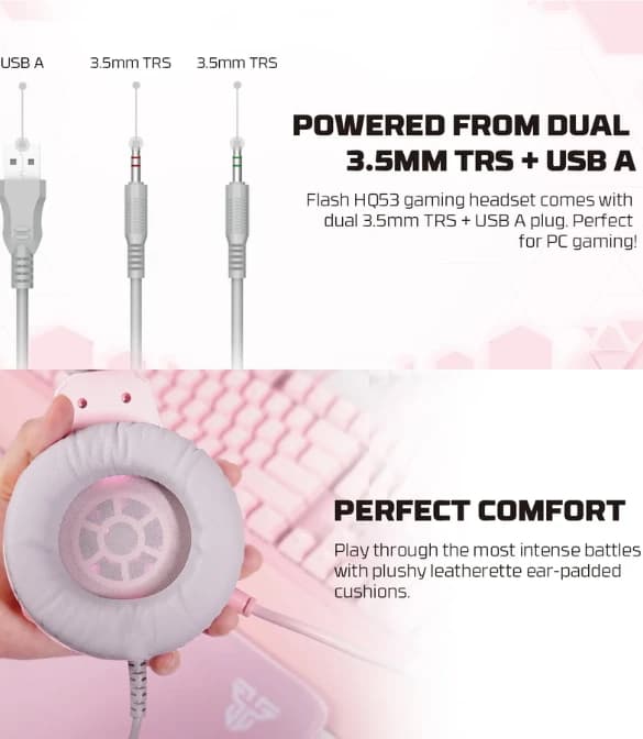 Fantech P51 All In One PC Gaming Set - Pink