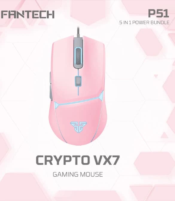 Fantech P51 All In One PC Gaming Set - Pink