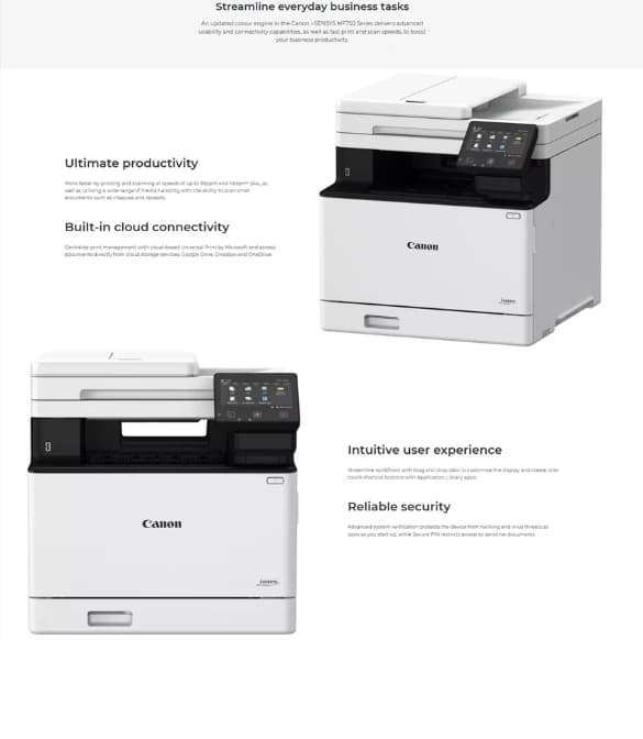 Canon MF-752CDW i-SENSYS Colour All-In-One Print Copy Scan Laser Printer