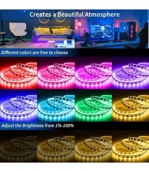 RGB LED Strip Lights 10M (Remote + APP)
