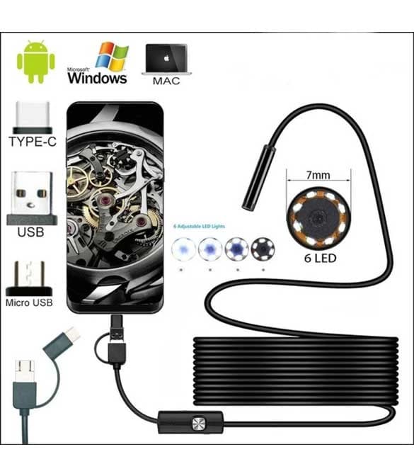 Waterproof PC Endoscope Camera - USB Type C / 10M