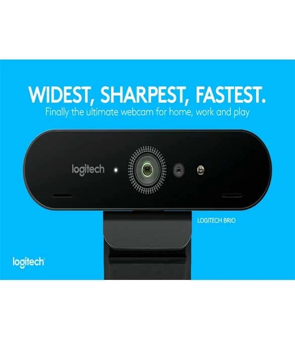 Logitech Brio 4K Webcam for Video Conferencing, Recording, & Streaming
