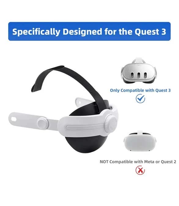 IPLAY Adjustable Head Strap for Oculus Quest 3 - White (HBV-456)