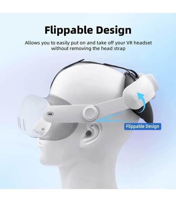 IPLAY Adjustable Head Strap for Oculus Quest 3 - White (HBV-456)
