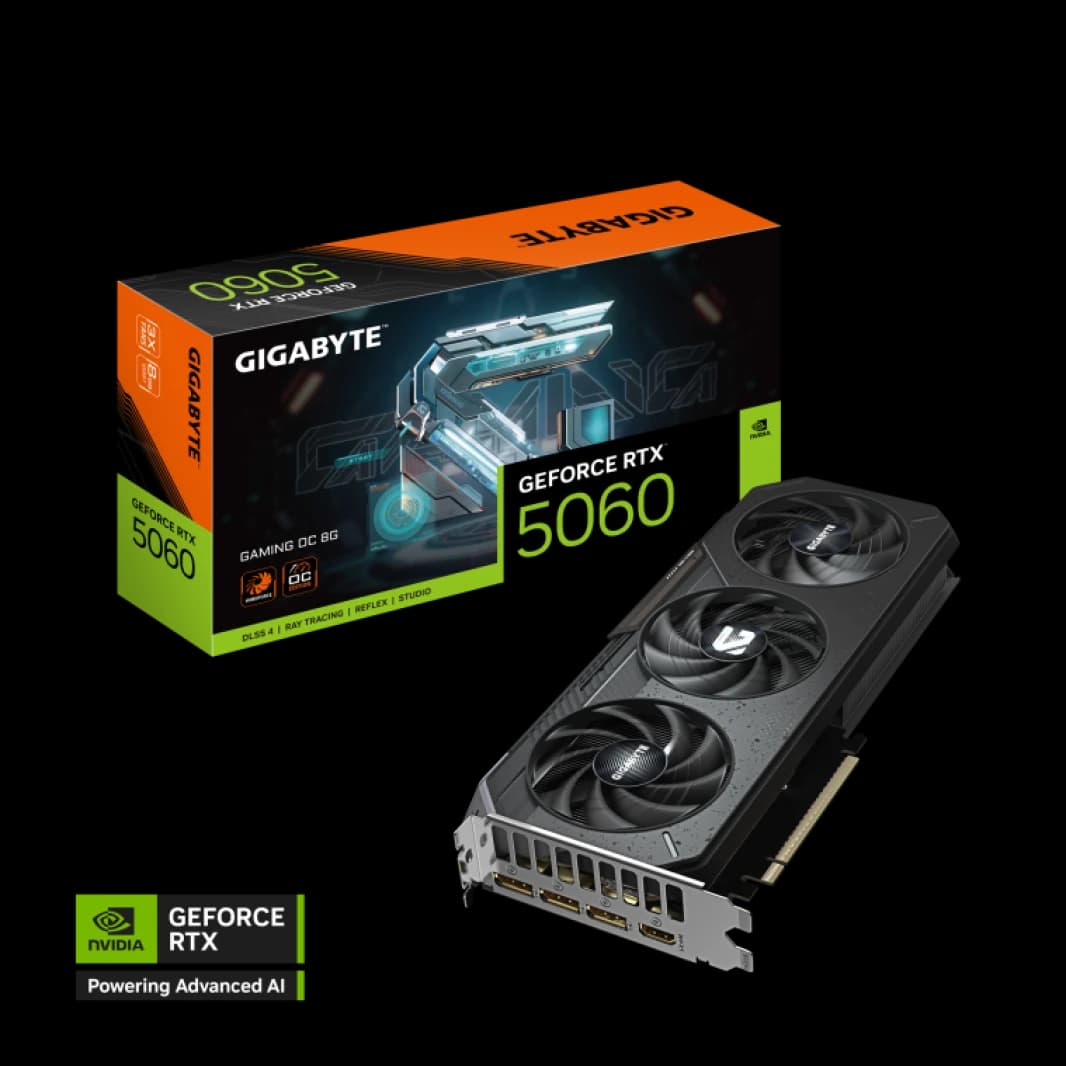 GIGABYTE GeForce RTX 5060 GAMING OC 8GB GDDR7 Graphics Card