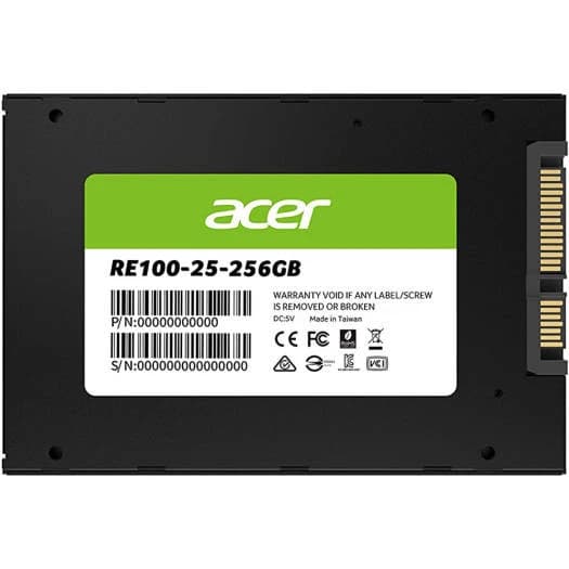 Acer RE100 256TB SATA 2.5 inch Internal SSD - 557MB/s R, 515MB/s W Speed BL.9BWWA.107
