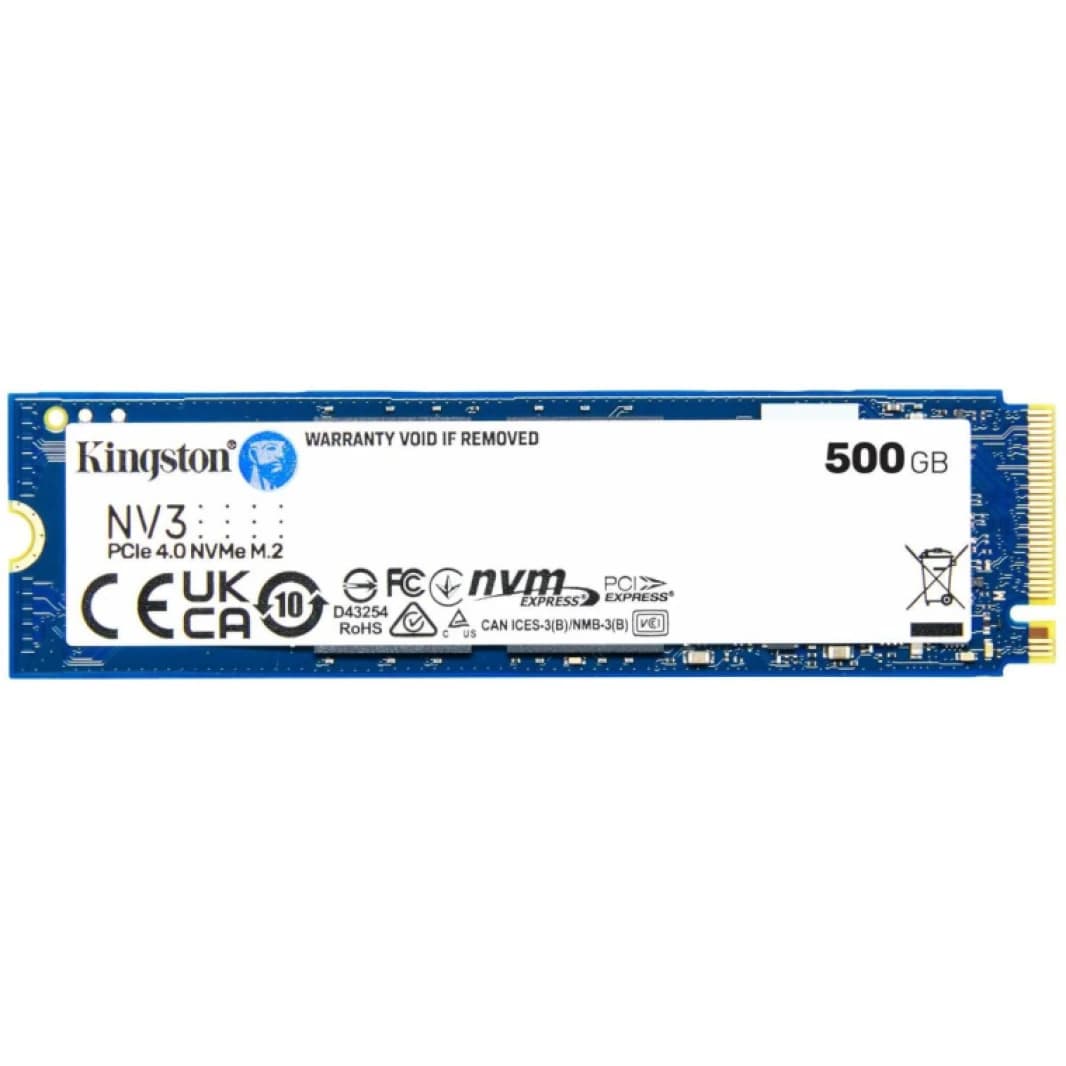 Kingston NV3 500GB M.2 NVMe PCIe 4.0, GEN 4 SSD Up To 5000/3000 MB/s Read/Write