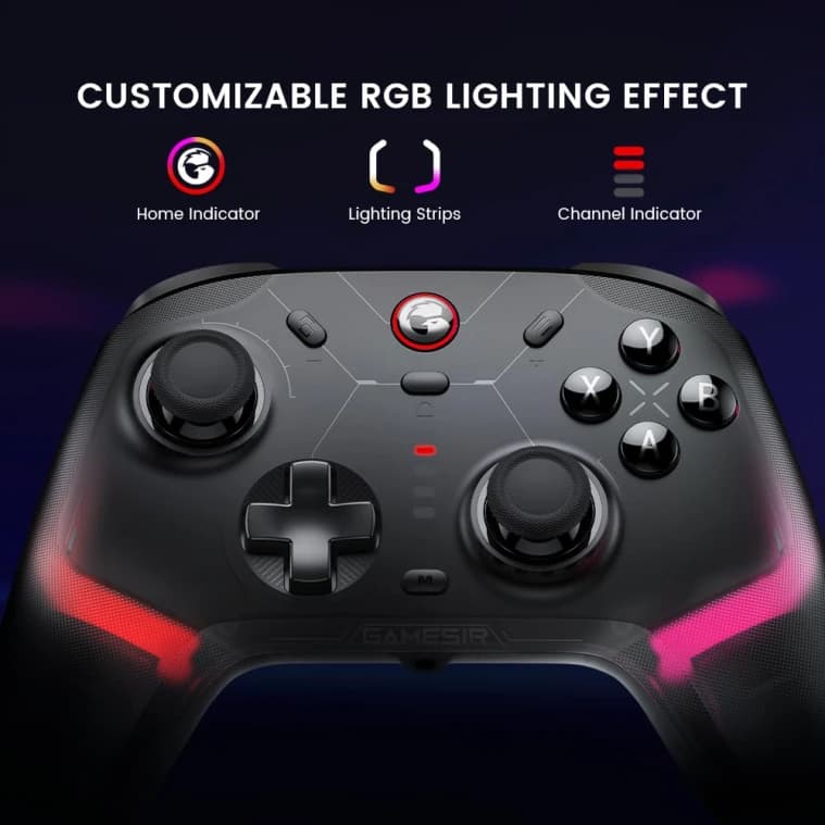 GameSir Cyclone 2 Wireless Controller - 1000Hz Polling Rate, TMR Joysticks, Hall/Micro 2-in-1 Triggers for PC/Switch/Android/iOS, PC Gaming Controller with Charging Dock (Black)