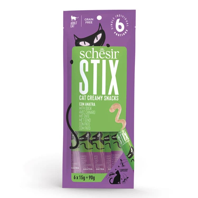 SCHESIR STIX CAT POUCH TREATS 6X15G