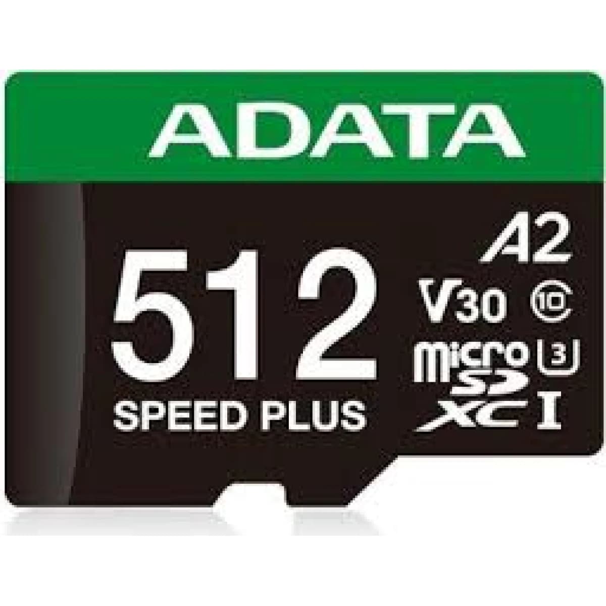 ADATA 512GB V30 A2 SPEED PLUS MicroSDXC UHS-I U3 Class 10 Card