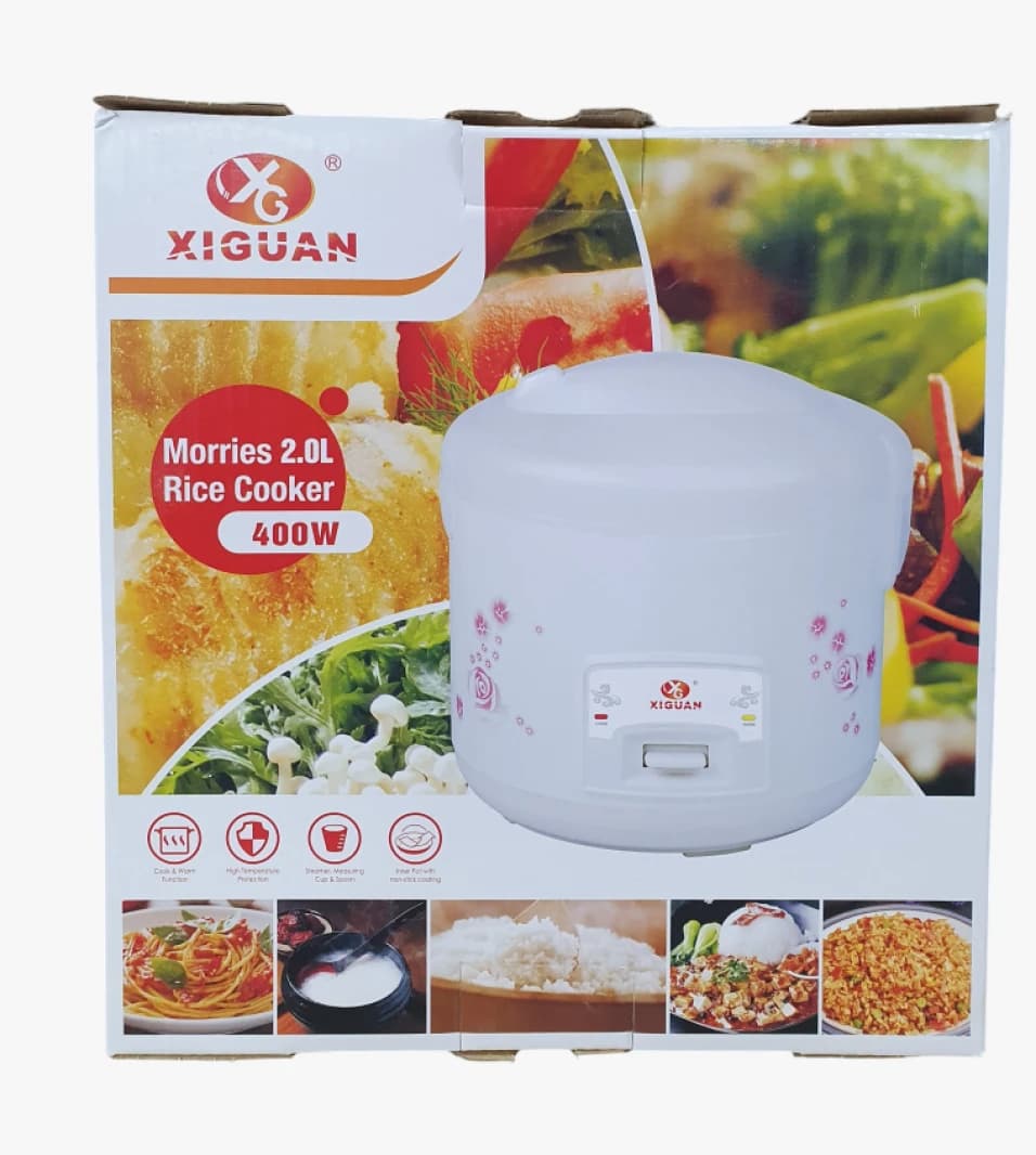 XIGUAN Electric Rice Cooker 2.0L with Stylish Design for Families and Modern Kitchens with Automatic Functions