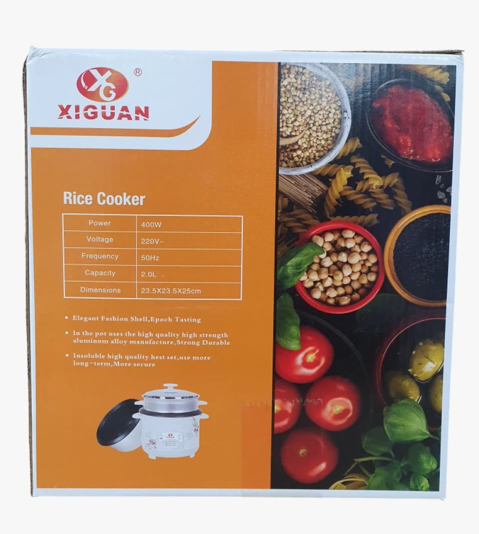 XIGUAN Electric Rice Cooker 2.0L with Stylish Design for Families and Modern Kitchens with Automatic Functions