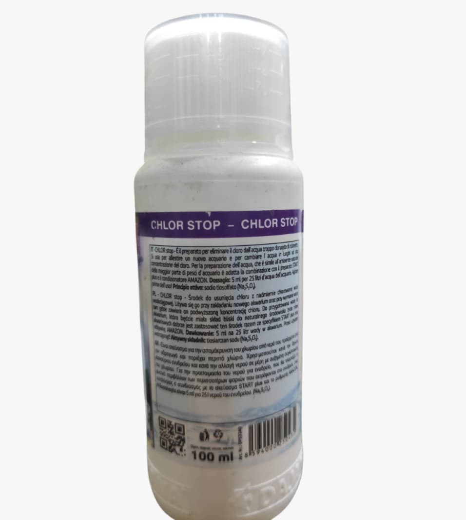 Dajana Chlor Stop Fish Aquarium Chlorine Treatment Solution for Clear Water and Fish Enthusiasts