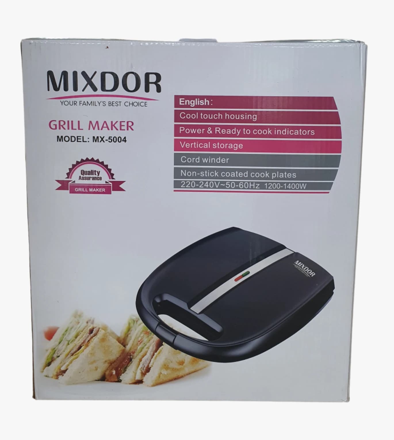 Mixdor Family Grill Maker with Innovative Design for All Household Members