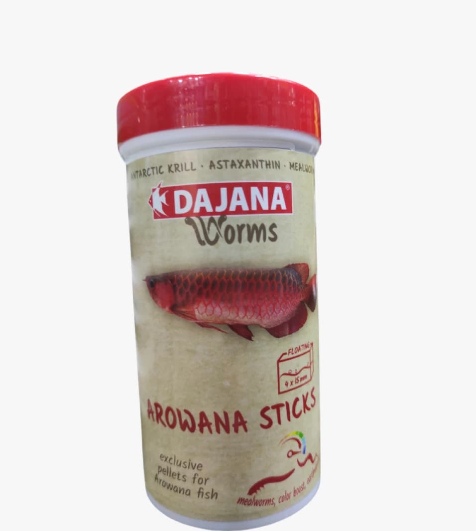 Dajana Worms Arowana Sticks - Unique Feed with Appealing Design for Shimmering Fish