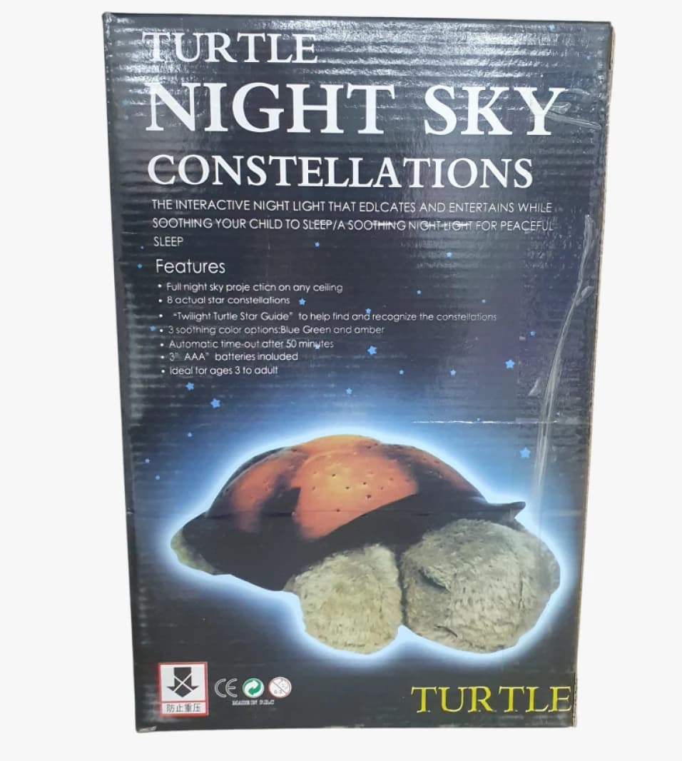 Interactive Night Light Turtle with Starry Sky for Children and Relaxing Sleep for Peaceful Nights