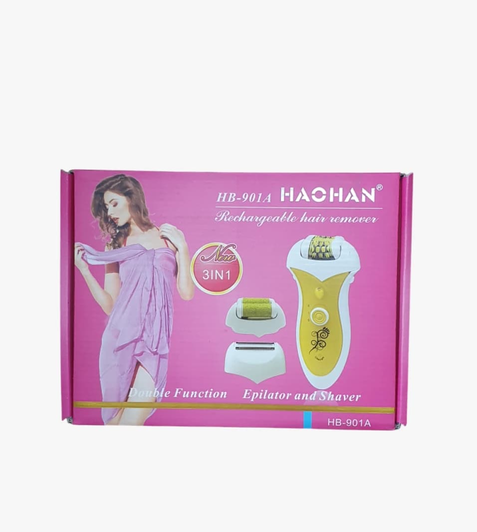 Haochan HB-901A Rechargeable Hair Remover with 3-in-1 Function for Women, Ergonomic Design and Premium Features
