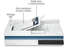 HP SCANJET PRO 2600 F1 Scanner, Fast 2-Sided Scanning up to 25 ppm & Auto Document Feeder
