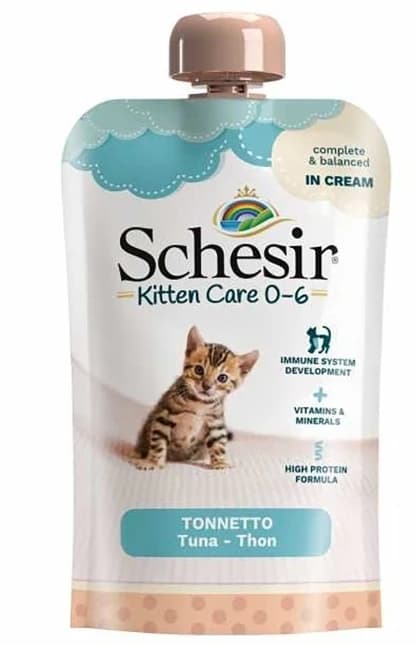 Schesir - Kitten Care Pouches (0-6 Months) with Tuna Cream