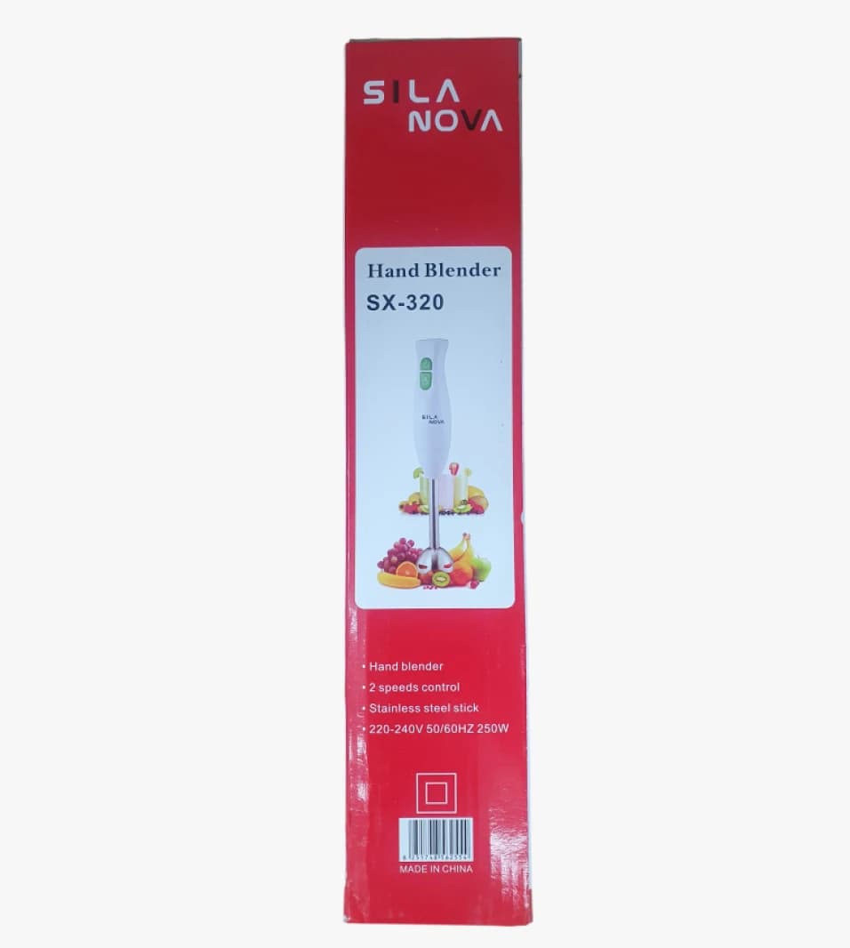 SILA NOVA Hand Blender SX-320 with Comfortable Handle and Sleek Design for Efficient Food Blending for Home Users