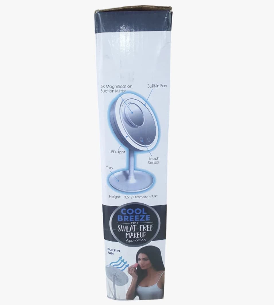 Versatile Makeup Mirror with Built-in Ventilation by Brise Fraiche, Modern Design for Stylish Women