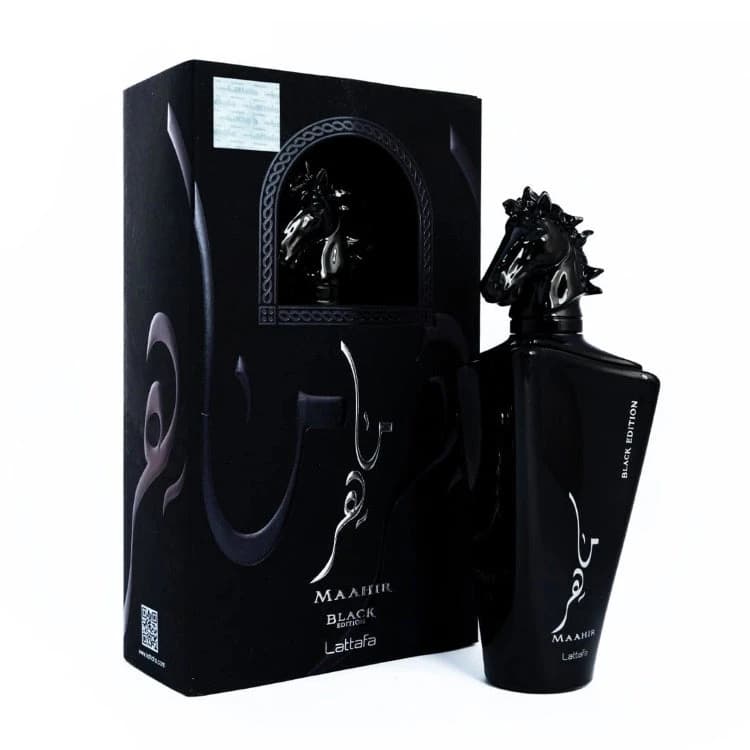 Maher Black Perfume for Men by Lattafa, 100ml