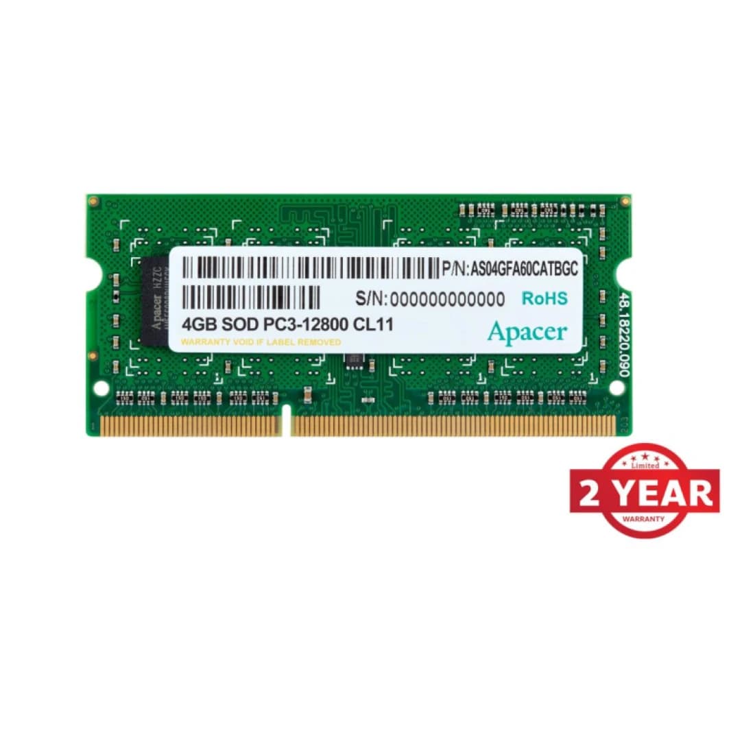 Apacer RAM SO-DIMM Notebook DDR3 1600Mhz 4GB RAM 1.5V