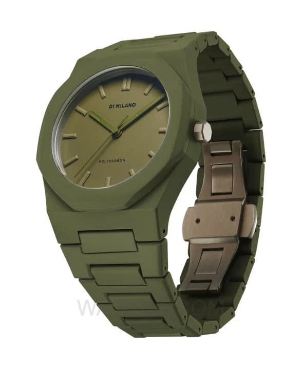 D1 Milano Military Army Green Polycarbonate Army Green Dial For Men
