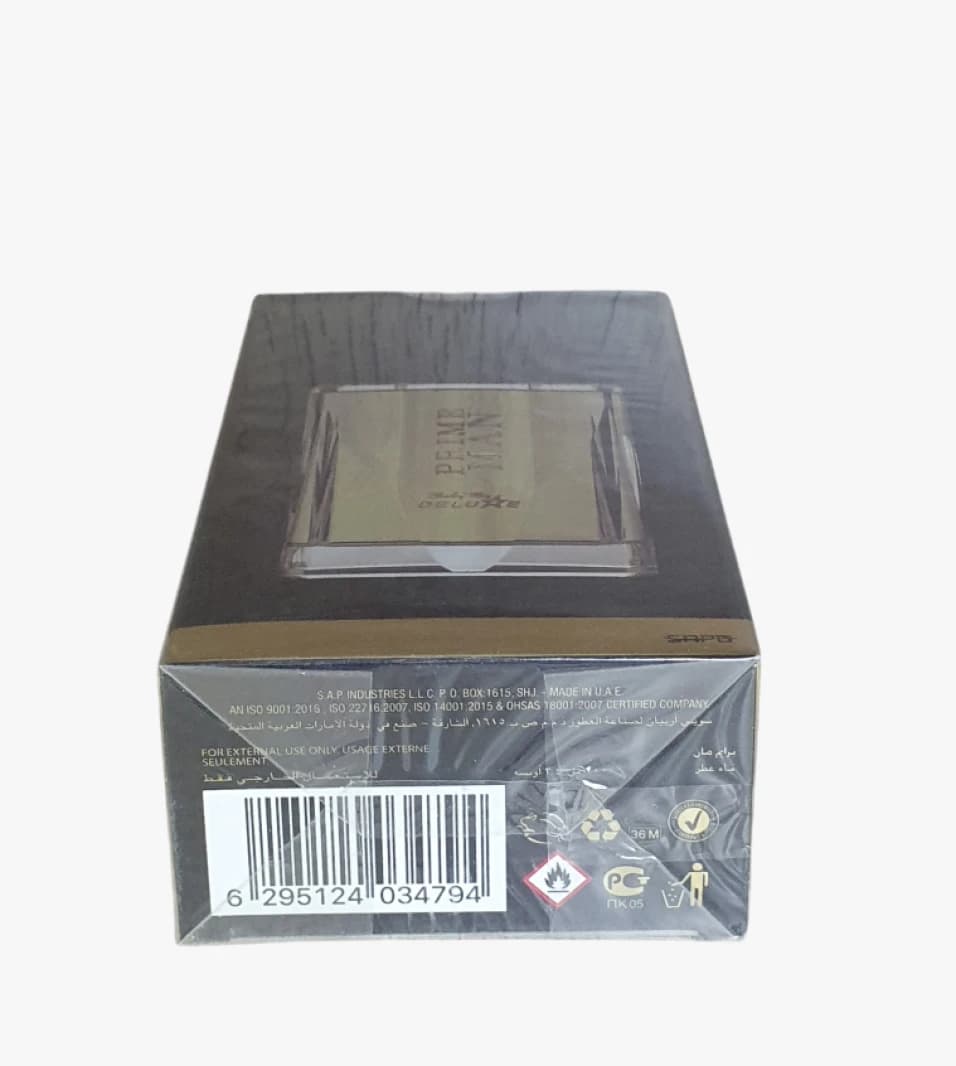 Shirley May Deluxe Prime Man Perfume for Men, Luxury Design, EDT 100ml for Sophisticated and Distinguished Men