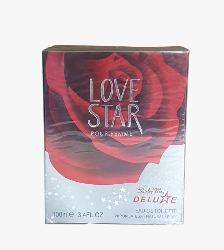 Love Star Perfume for Women by Shirley May Deluxe, Featuring Elegant Rose Design for a Charming Appeal