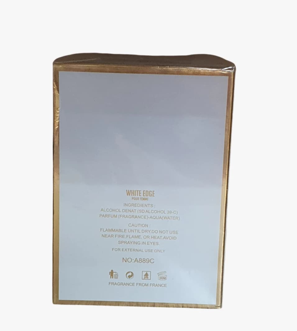 White Edge Perfume for Women, Elegant Design, Eau de Parfum, Captivating Scent for the Modern Independent Woman