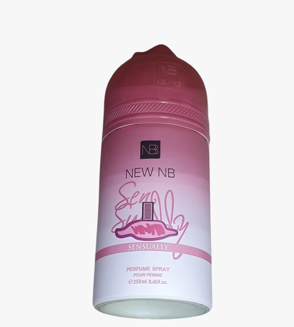 New NB Sensually Perfume Spray for Women, Featuring an Elegant Design Highlighting Femininity and Softness for Fragrance Lovers.