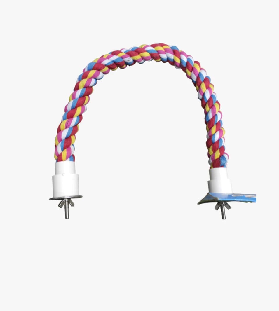 Bandit Sturdy and Comfortable Bridge for Large Pet Birds, Colorful Design, Versatile Use for Secure In-Cage Attachment