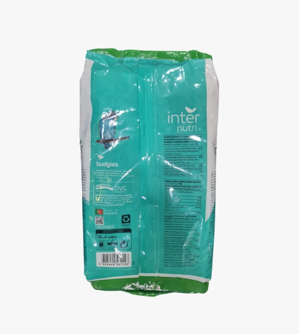 Inter Nutri Complete Food for Budgies, Perfect Seed Mix for Balanced Bird Nutrition, 1kg
